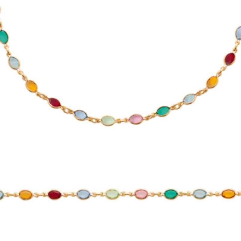 BRACELET PL-OR 750 3MIC CRISTAL