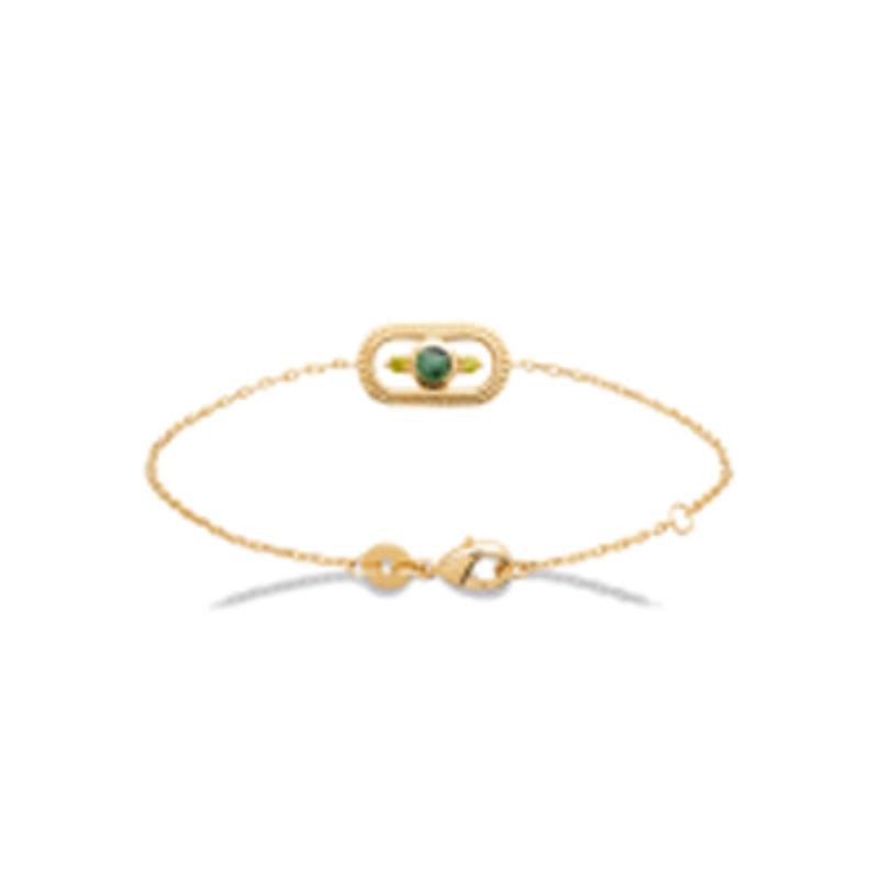 Pulsera. Collar Chapado Oro 18k. 3 Micras. Jaspe - 9z7402818