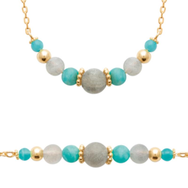 BRACELET PL-OR 750 3MIC LABRADORITE