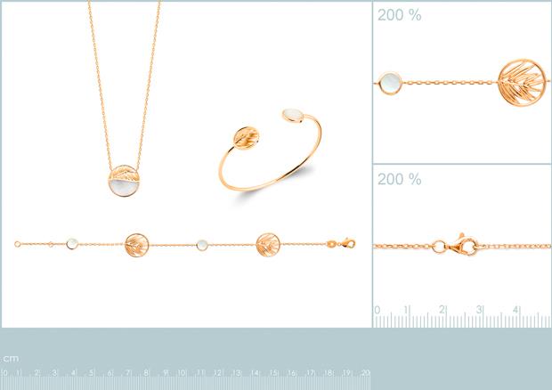 Pulsera. Collar Chapado Oro 18k. 3 Micras. Nacar - 9z7320418