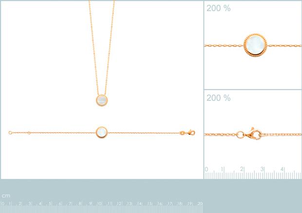 Pulsera. Collar Chapado Oro 18k. 3 Micras. Nacar - 9z7320118