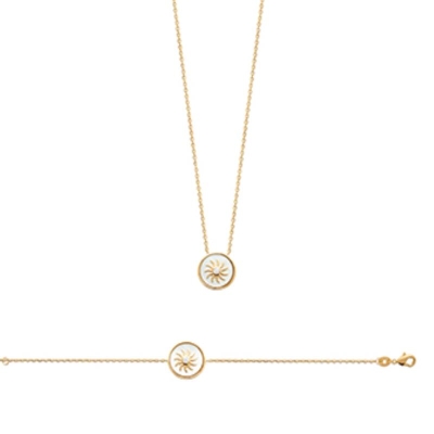 BRACELET PL-OR 750 3MIC NACRE OZ