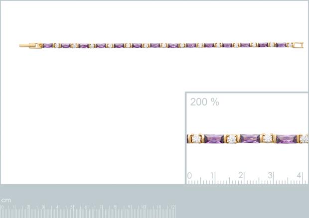 Pulsera Chapado Oro 18k. 3 Micras. Piedra Color - 9z7008218