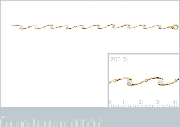 Pulsera Chapado Oro 18k. 3 Micras. Circonita - 9z7009418