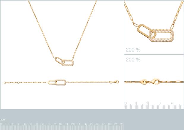 Pulsera. Collar Chapado Oro 18k. 3 Micras. Circonita - 9z7350718