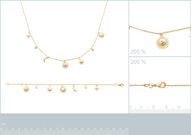 Pulsera. Collar Chapado Oro 18k. 3 Micras. Circonita - 9z7383018