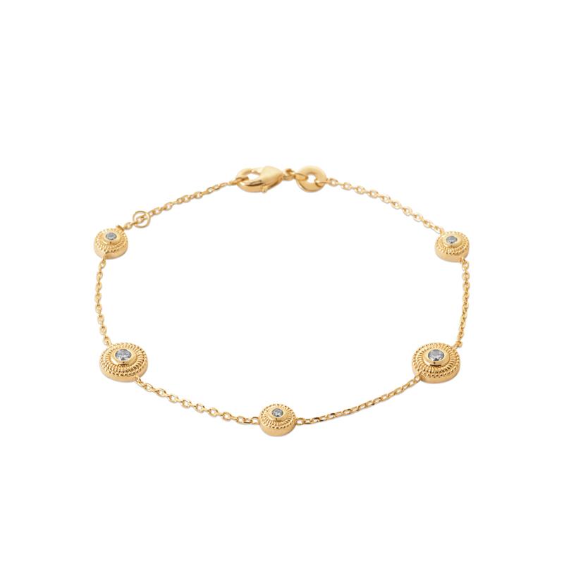 Pulsera. Collar Chapado Oro 18k. 3 Micras. Circonita - 9z7393718