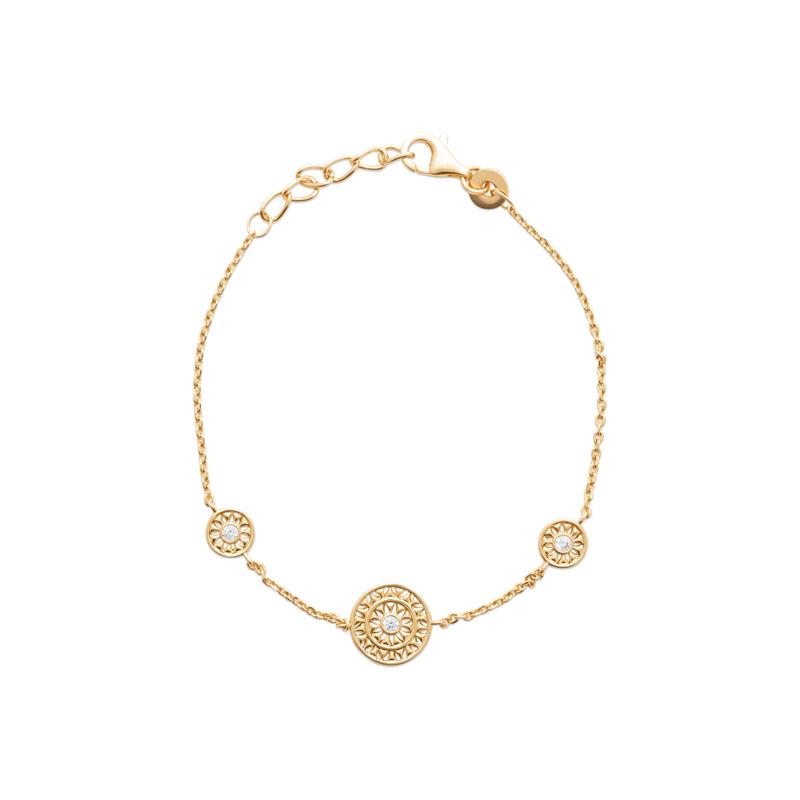 Pulsera Chapado Oro 18k. 3 Micras. Circonita - 9z7412918