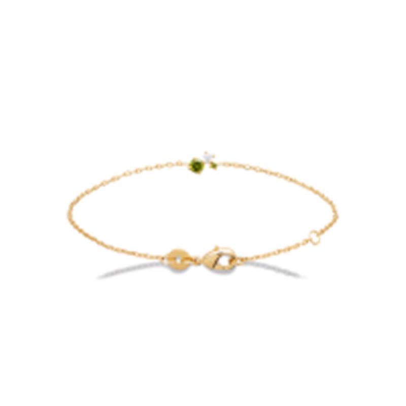 Pulsera. Collar Chapado Oro 18k. 3 Micras. Circonita. Piedra Color- 9z7388218