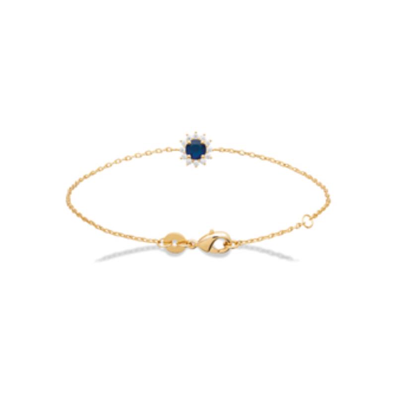 Pulsera. Collar Chapado Oro 18k. 3 Micras. Circonita. Piedra Color - 9z7397018
