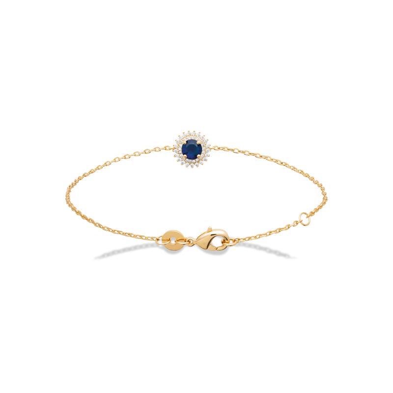 Pulsera. Collar Chapado Oro 18k. 3 Micras. Circonita. Piedra Color - 9z7398118