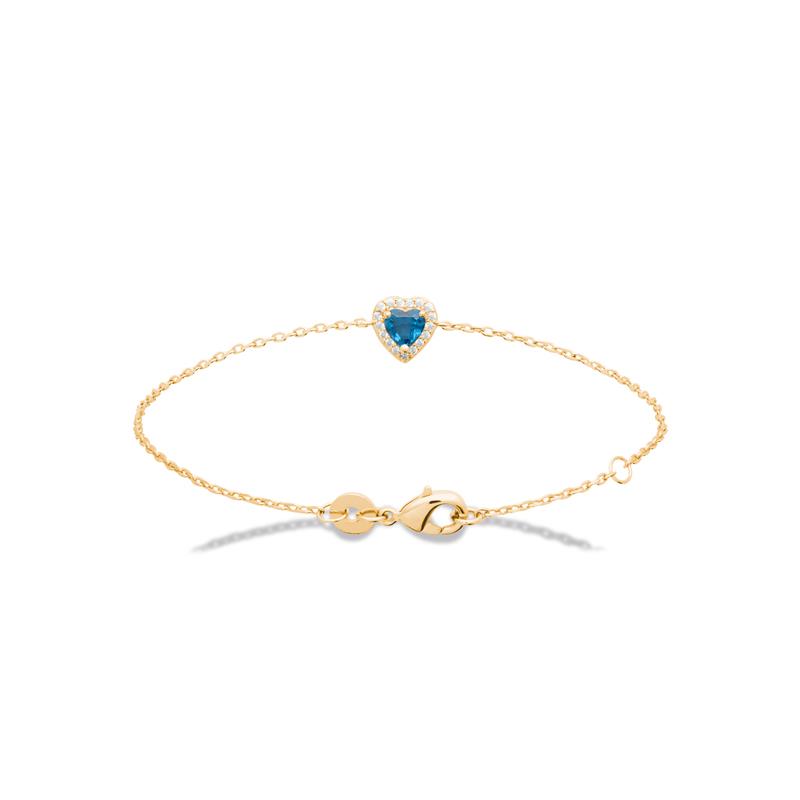 Pulsera. Collar Chapado Oro 18k. 3 Micras. Circonita. Piedra Color - 9z7398718