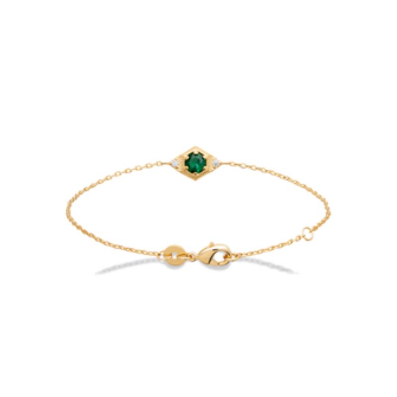 Pulsera y Collar Chapado Oro 18k. 3 Micras. Circonita. Piedra Color - 9z7416118
