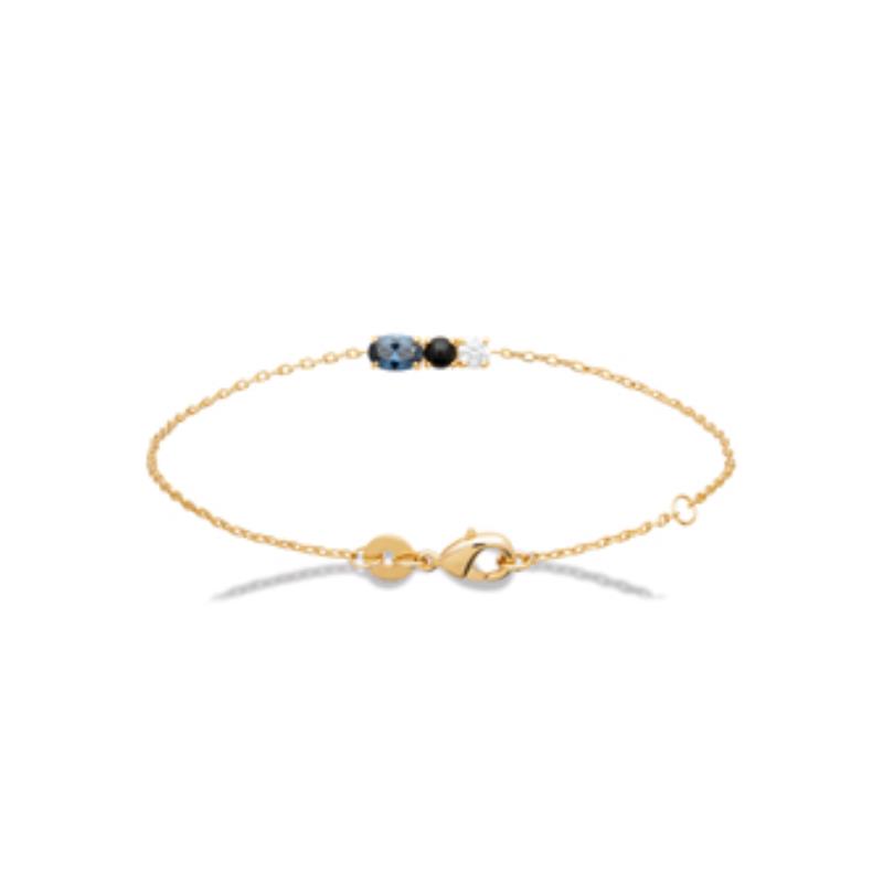 Pulsera y Collar Chapado Oro 18k. 3 Micras. Circonita. Piedra Color - 9z7411318