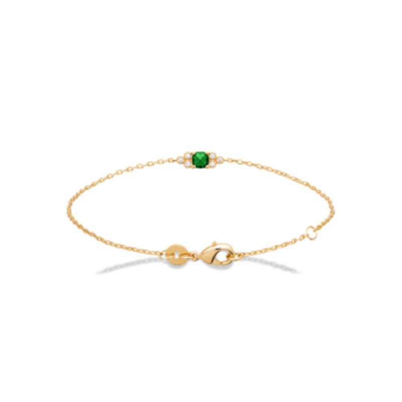 Pulsera y Collar Chapado Oro 18k. 3 Micras. Circonita. Piedra Color - 9z7413118