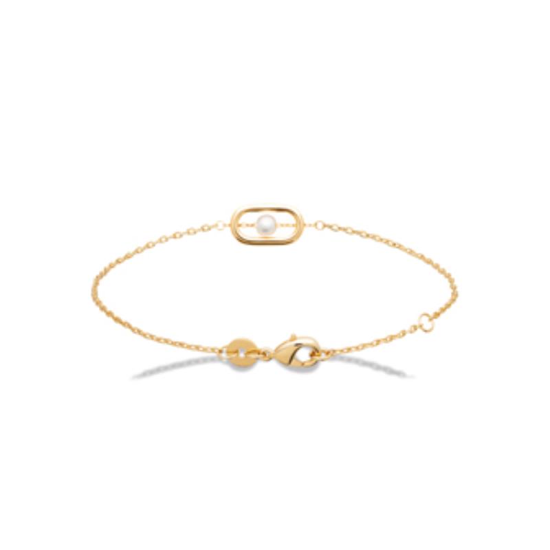 Pulsera. Collar Chapado Oro 18k. 3 Micras. Perla - 9z7406518