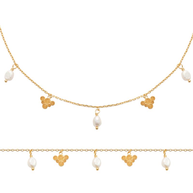 BRACELET PL-OR 750 3MIC PERLE DE CULTURE