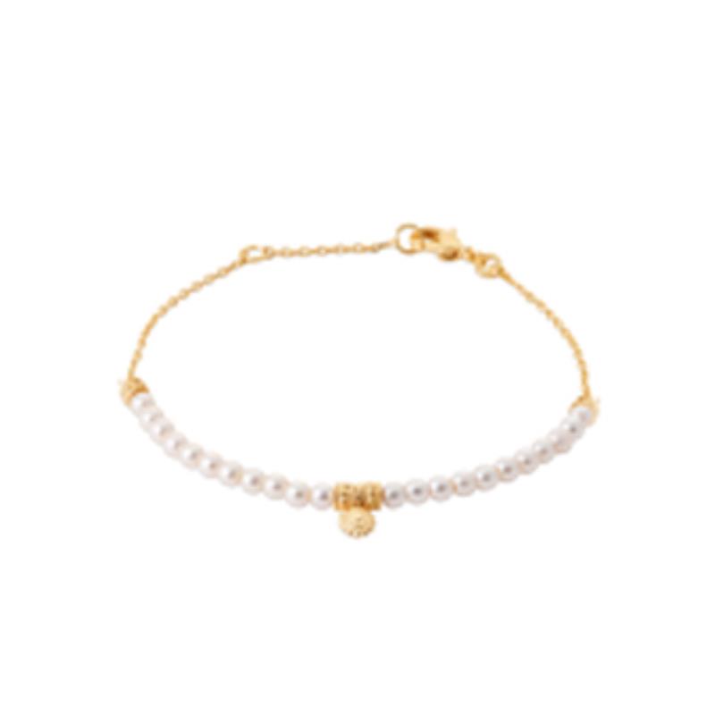 Pulsera. Collar Chapado Oro 18k. 3 Micras. Perla - 9z7403918