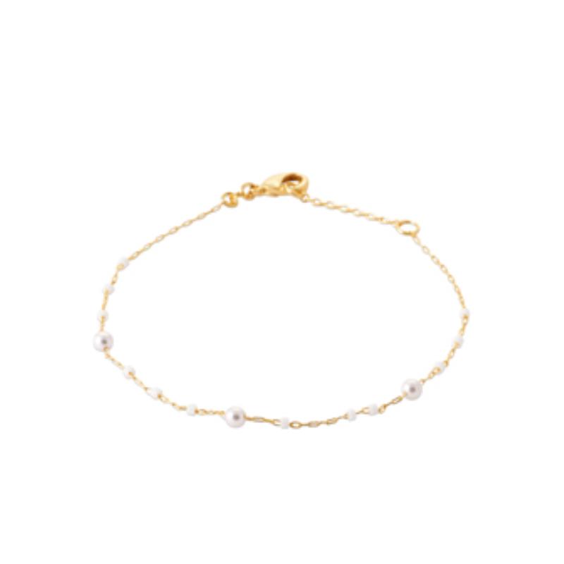 Pulsera y Collar Chapado Oro 18k. 3 Micras. Perla - 9z7407618