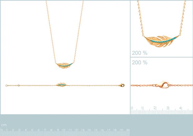 Pulsera. Collar Chapado Oro 18k. 3 Micras. Piedra Color - 9z7175518