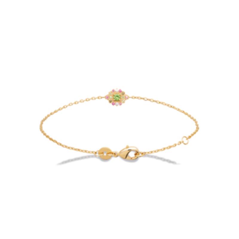 Pulsera Chapado Oro 18k. 3 Micras. Piedra Color - 9z7419918