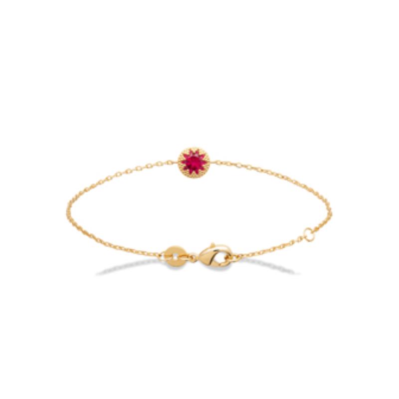 Pulsera Chapado Oro 18k. 3 Micras. Piedra Color - 9z7421018