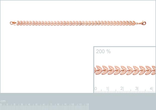 Pulsera Chapado oro 18k Rosa. 3 Micras - 2z9990916