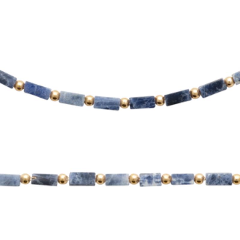 BRACELET PL-OR 750 3MIC SODALITE