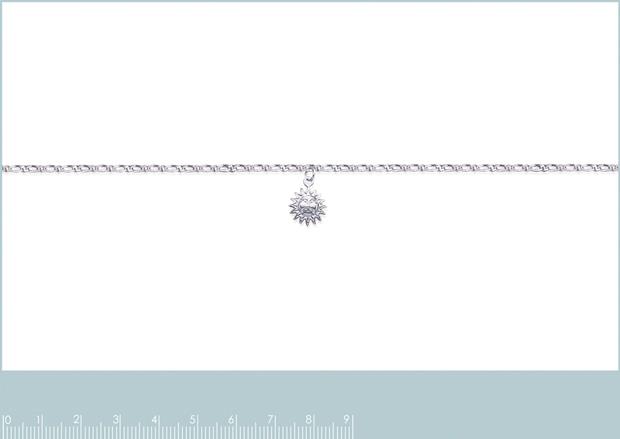 Cadena de Tobillo Plata 925. Rodio - 7z2010525