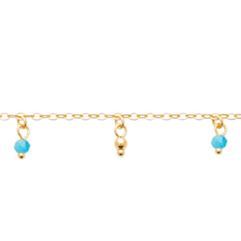 CHAINE CHEVILLE PL-OR 750 3MIC APATITE