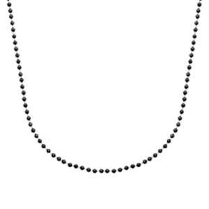 COLLIER ACIER AGATE NOIRE