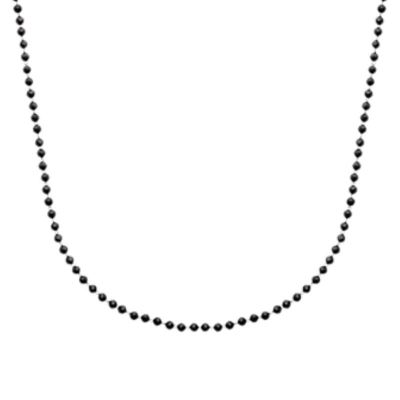 COLLIER ACIER  AGATE NOIRE