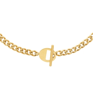 COLLIER ACIER PVD DORÉ