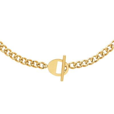 COLLIER ACIER PVD DORÉ