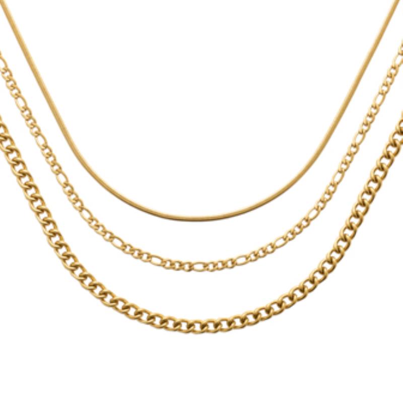 COLLIER ACIER PVD DORÉ