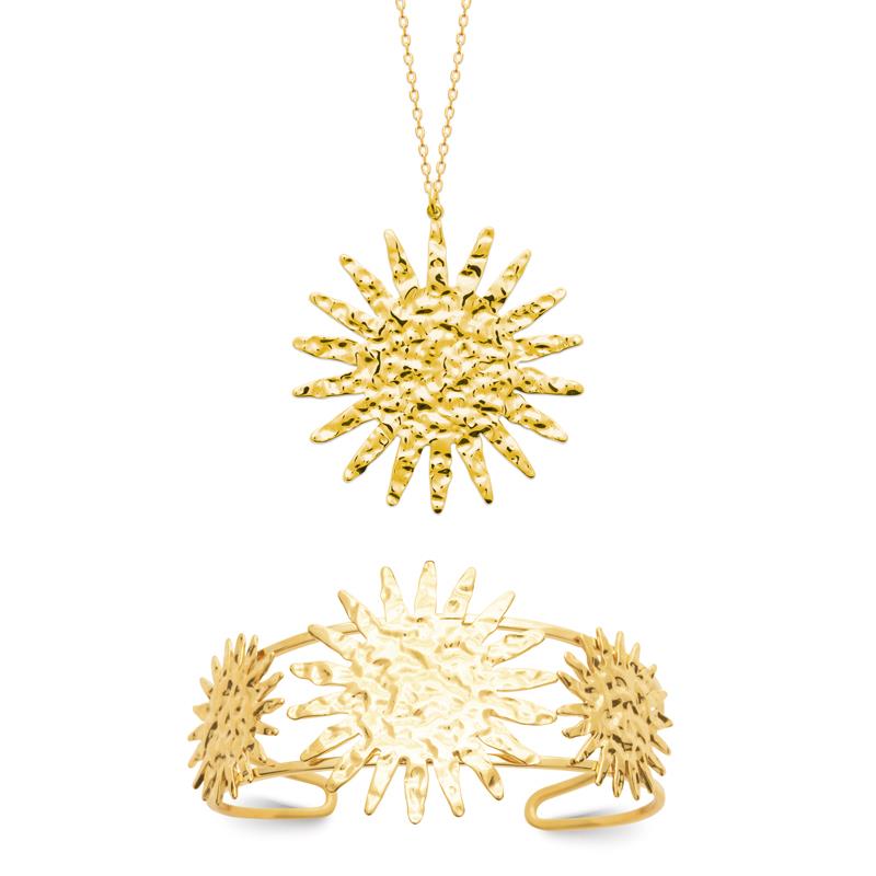 COLLIER ACIER PVD DORÉ