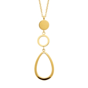 COLLIER ACIER PVD DORÉ