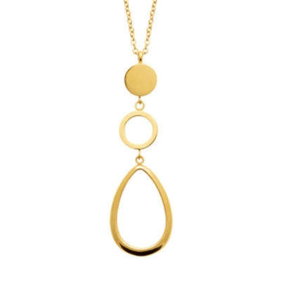 COLLIER ACIER PVD DORÉ