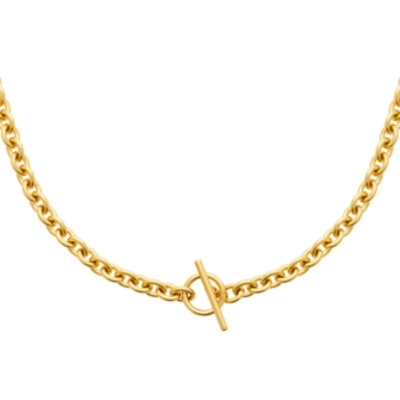 COLLIER ACIER PVD DORÉ