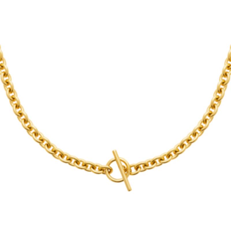 COLLIER ACIER PVD DORÉ