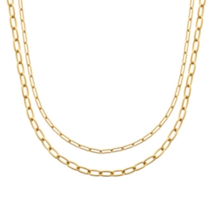 COLLIER ACIER PVD DORÉ