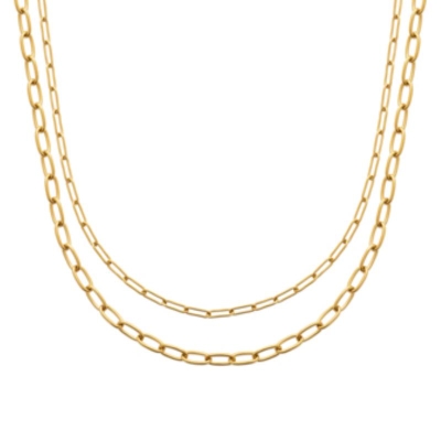 COLLIER ACIER PVD DORÉ