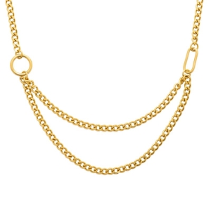 COLLIER ACIER PVD DORÉ