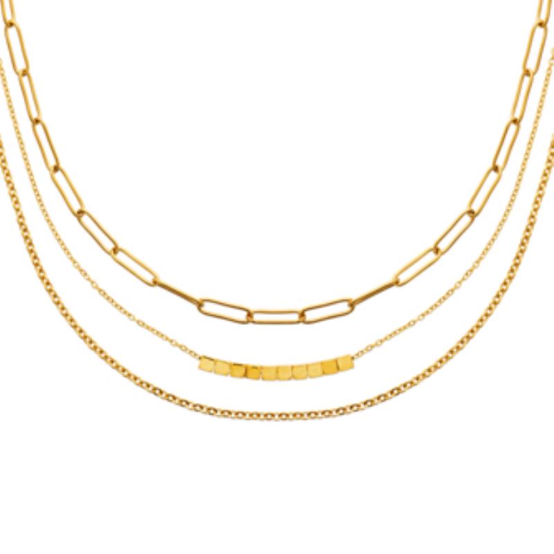 Collar Acero 316. Pvd Amarillo - 3z1224145