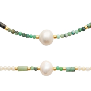 COLLIER ACIER PVD DORÉ PV