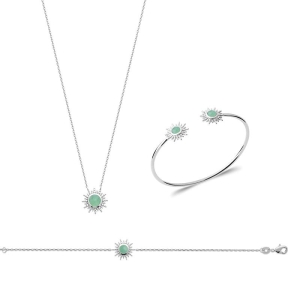 COLLIER ARGENT 925 RHODIE AVENTURINE