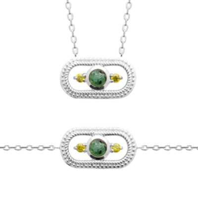 BRACELET ARGENT 925 RHODIE JASPE DALMATIEN