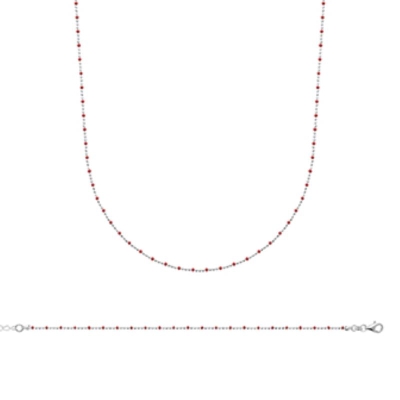 COLLIER ARGENT 925 RHODIE LAQUE