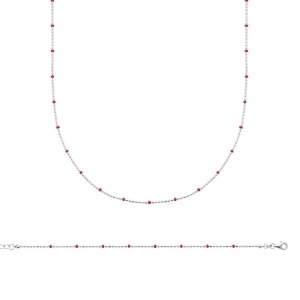 COLLIER ARGENT 925 RHODIE LAQUE