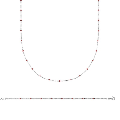 COLLIER ARGENT 925 RHODIE LAQUE